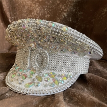 Vintage Rhinestone-Embellished Cap