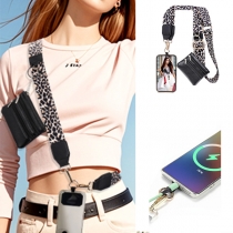Detachable Crossbody Strap with Card Holder and Zipper Coin Purse