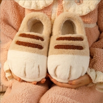 Cute Warm Cat Paw Plush Slippers