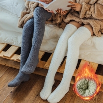 Comfy Warm Fleece over-the-knee Socks--2 Pairs/Set