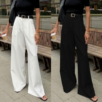 Women's High Waisted Wide Leg Trousers Pleated Front Dress Pants with Pockets