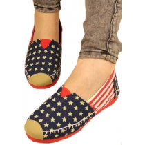 Leisure Retro Start Stripe American Flag Loafers