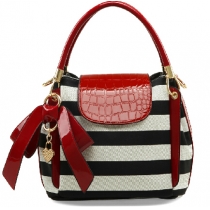 Fashion Bowknot Lovely Zebras Stripe Woman Handbag