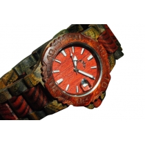 Red mahogany wooden watch