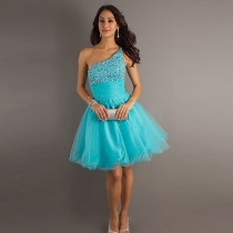 Sexy Sweet Strapless Dress With Beading